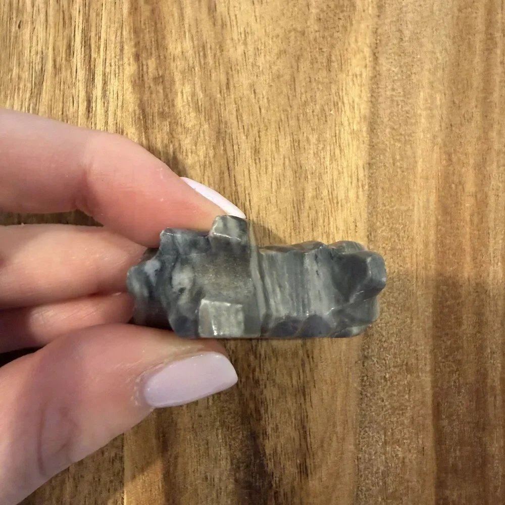 Vintage Miniature Scottish Terrier Scottie Carved Marble Stone Trinket Figurine‎